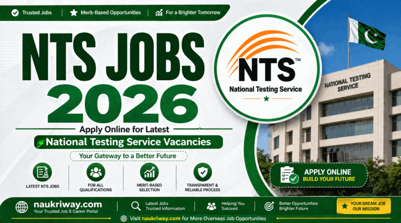 NTS Jobs 2026 National Testing Service apply online latest vacancies merit-based transparent selection for all qualifications better future